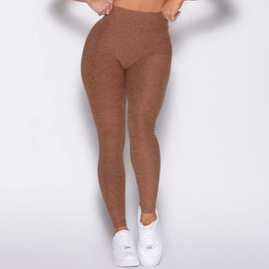 Leggings de sport et de gym pour femmes, taille haute, effet push-up, dos en V, avec logo personnalisé, dernière tendance, taille élastique - Product Image 1