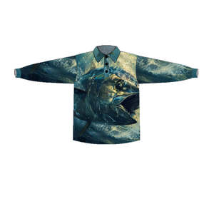 Camisas de Pesca Largas Personalizadas de Poliéster/Algodón, Talla Grande, Resistentes al Viento, de Secado Rápido, Transpirables, con Protección UPF 50 y Estampado por Sublimación - Product Image 6