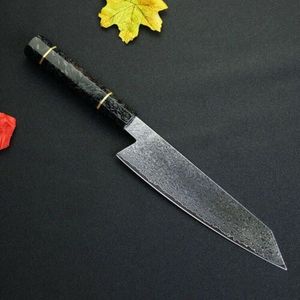 มีดพกที่คมมีดดามัสกัสด้ามไม้สีดำ - Product Image 3