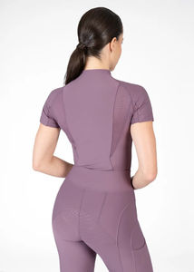 Camiseta Deportiva de Equitación para Mujer, Ligera, de Manga Corta, Transpirable, de Tela Elástica, Personalizable - Product Image 3