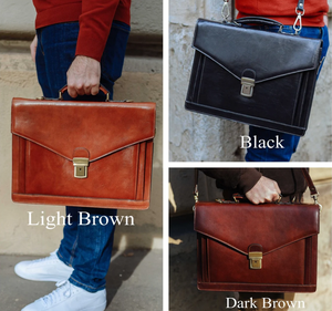 Laptop Bag, <b>Leather</b> Bag, Gift for Him, Shoulder Bag, Mens <b>Briefcase</b> Computer Sling Gifts for Him <b>Leather</b> <b>Briefcase</b> Man - Product Image 2