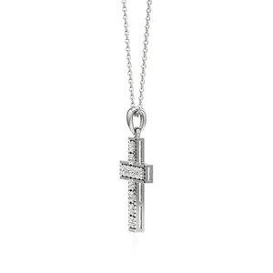 Collier pendentif croix en diamant, design Harmonie céleste - Product Image 3