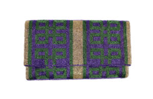 Pochette de soirée en perles faites à la main pour le Mardi Gras, avec un motif à carreaux abstrait, élégante pochette pour femmes, idéale pour les cadeaux et les événements - Product Image 5