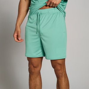 Pantalones cortos de gimnasio para hombre, pantalones cortos de entrenamiento deportivos con patrón sólido, pantalones de tenis, pantalones cortos para correr con bolsillo para teléfono para verano - Product Image 1