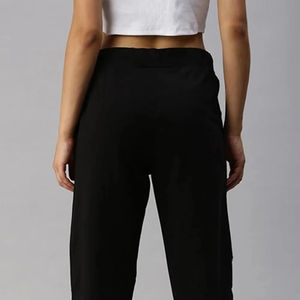 Pantalon de survêtement d'extérieur pour femme, taille haute, coupe droite, imperméable, respirant, en toile écologique, doux, avec cordon de serrage - Product Image 6