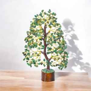 Top vente amour Style décor à la maison fabriqué à la main Citrine cristal pierres précieuses arbre Base en bois Vastu Feng pierre semi-précieuse artisanat - Product Image 2
