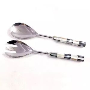 Juego único de cubiertos de acero inoxidable con mango arcoíris hecho a mano y diseño americano ecológico - Product Image 2