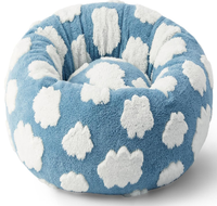 Lit pour chien de luxe à imprimé coloré avec matériau en flanelle et coton PP