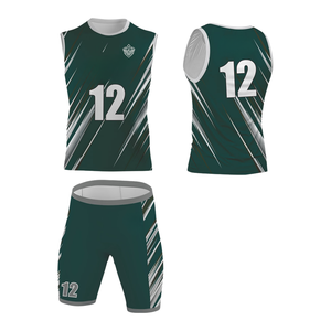 Ensemble de survêtement vert olive sans manches pour équipe sportive – Tenue d'entraînement respirante et anti-humidité pour l'été - Product Image 1