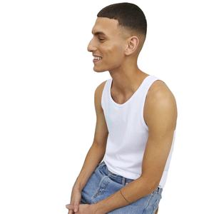 Débardeur d'été sans manches pour hommes Débardeur décontracté de style urbain à séchage rapide en spandex imprimé en maille de couleur unie et respirant Débardeur pour hommes - Product Image 2