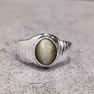 Wholesale <b>Mens</b> <b>Ring</b> New Arrival Natural Grey Moonstone Gemstone June Birthstone Christmas Gift Jewelry 925 Sterling <b>Silver</b> <b>Ring</b> - Product Image 4
