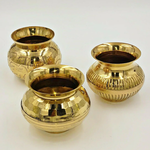 Puja Lota Traditional Indian Vessel Home Office Religious Ceremony Brass Kalash Hindu Pooja Items Wholesale Direct Factory Price - Product Image 4