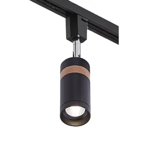 DillaWood Projecteur LED magnétique moderne 220V pour bureau, base GU10, corps en aluminium et PC, installation sur rail. - Product Image 3