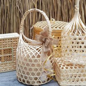 Panier en bambou naturel de haute qualité fabriqué à la main au Vietnam avec la meilleure qualité - Product Image 4