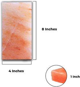 Carreaux et dalles de sel de l'Himalaya rose pur Plateau de cuisson sculpté avec bloc de sel Briques de sel élégantes pour le sol des murs et la cuisine - Product Image 3