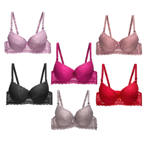 Reggiseno Push-Up Regolabile in Pizzo Trasparente Senza Schienale da Donna, Mezza Coppa, Confortevole in Cotone e Seta, Motivo 3D, Sexy, Intrecciato in Un Unico Pezzo - Product Image 2