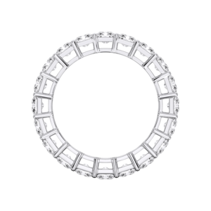 Anillo de banda de eternidad de diamante de corte radiante de moissanita de 5,00 quilates de quilates, hecho en platino para ella - Product Image 4