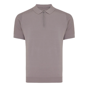 Polo de hombre de diseño personalizado a la mejor oferta, Polo de punto con cremallera y patrón sólido de media manga hecho en Bangladesh - Product Image 4