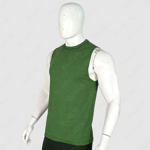 Camiseta de algodón para correr con logotipo personalizado al por mayor, camisetas atléticas musculosas, ropa deportiva sin mangas para entrenar, camiseta sin mangas para gimnasio para hombre - Product Image 1