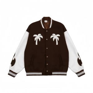 Chaqueta de béisbol de satén de poliéster 100% bordada personalizada, bombardero universitario de lona, diseño de Letterman universitario, satén de béisbol - Product Image 3