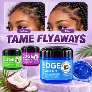 Gel Fijador de Cabello con Aceite de Coco Hidratante 300g para Cabello Rizado y Encrespado, Suaviza las Puntas Rebeldes, Ligero y No Grasoso - Product Image 1