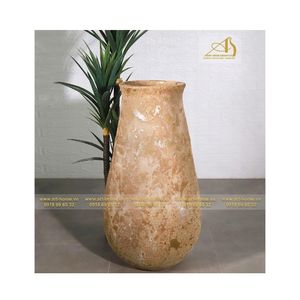 Atlantis AN089H110DYA Pot de fleur antique jaune foncé pour la plantation de jardin et la décoration de mini paysage - Product Image 1