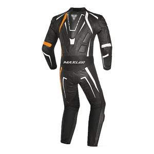 Chaqueta de Motociclismo MAXLER para Hombre, de Cuero, Impermeable, Reflectante, con Certificación CE, para Todas las Estaciones, 300g - Product Image 2