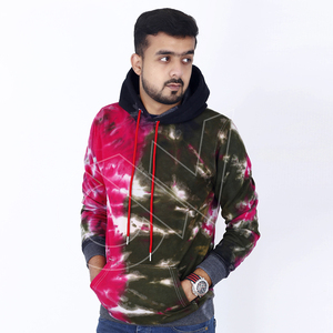 Sudaderas con Capucha de Forro Polar de Poliéster/Algodón, Tie Dye, de Invierno, Nuevas, de Alta Calidad, Personalizadas OEM para Hombre - Product Image 1