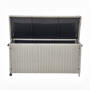 Nouvelle arrivée panier d'armoire tissé en rotin avec roues forgées pour le stockage de jouets de décoration de maison multi-usages - Product Image 3