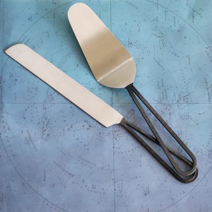Best Selling Metal Cake Knife And Server <b>Set</b> For Wedding Party Christmas Hotel Restaurant Use in Low Price - Product Image 3