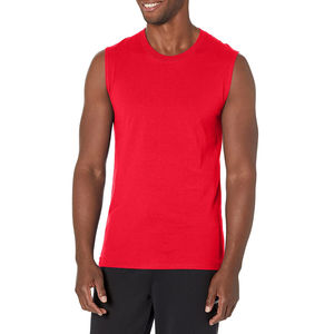 Camiseta sin mangas para hombre al por mayor, jersey de talla grande de algodón, camiseta sin mangas transpirable de secado rápido, camiseta sin mangas cómoda para hombre, servicio OEM - Product Image 4