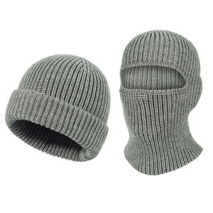 Balaclava en tricot avec logo personnalisé brodé, bonnet, masque de ski pour homme, masque de ski à un trou - Product Image 3