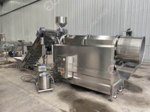 Fried Puffed Food <b>Seasoning</b> <b>Processing</b> Machinery Double Drum Oil Sprayer Snack Chips Flavoring <b>Machine</b> - Product Image 3