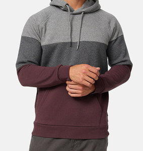 Sweat à capuche de saison d'hiver Design de couleur à trois tons Service OEM Solide de haute qualité Fait sur mesure 100% Polyester Sweats à capuche pour hommes - Product Image 3