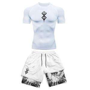 2025 personnalisé hommes MMA Shorts ensemble Spandex/Polyester Rashguard boîte combat Jiu Jitsu grappling porter avant Logo enfants Art martial - Product Image 4