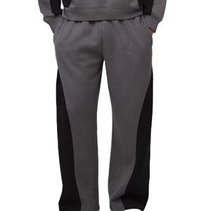 Ensemble survêtement et sweat-shirt pour homme, style color block, streetwear, surdimensionné, en molleton de coton lourd, ample, évasé, baggy - Product Image 3