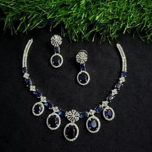 ชุดสร้อยคอเจ้าสาวประดับเพชรแบบอเมริกันและชุดเครื่องประดับต่างหูคลาสสิกสำหรับงานแต่งงานเครื่องประดับสไตล์คลาสสิกสำหรับผู้หญิง - Product Image 1