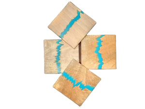 Posavasos modernos exquisitos de resina, patrón azul marino único, posavasos de taza azulada sólida al por mayor para decoración del hogar - Product Image 4