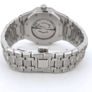 นาฬิกาข้อมือหรูหราประดับเพชรโมอิสซาไนต์ หน้าปัดโปร่งใส ขนาด 41 มม. กลไก Miyota - Product Image 3