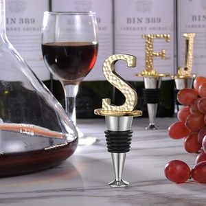 Gold Letter S Prosecco <b>Wine</b> Bottle Stopper Reusable Leak-Proof Accessory With Keep-Fresh Standard Gift for <b>Wine</b> Lovers - Product Image 1