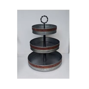 ขาตั้งเค้กโลหะชุบสังกะสี 3 ชั้น คุณภาพสูง ขายส่ง เป็นมิตรกับสิ่งแวดล้อม พร้อมโลโก้สั่งทำ สำหรับงานแต่งงานและงานปาร์ตี้ - Product Image 6