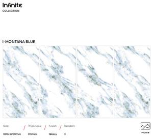 Carreaux de sol en porcelaine GVT/PGVT très vendus, 600x1200 mm, pour la décoration intérieure, aspect marbre poli et glacé, dalle pour salons - Product Image 2