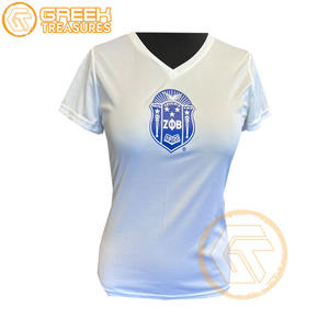 Venta al por mayor personalizada Zeta Phi Beta mujeres camiseta hermandad ropa algodón camisetas más finas mujeres fraternidad prendas - Product Image 1