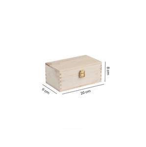 Mini caja de madera con tapa abatible. Dimensiones internas: 20x11x8 - Product Image 4