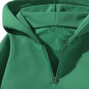 Sudadera con Capucha de Alta Calidad para Hombre, de Invierno, de Algodón y Felpa, con Media Cremallera, Transpirable, Ecológica, Talla Grande, Estilo Urbano, Lisa, Personalizable - Product Image 5