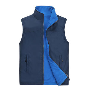 Gilets de pêche d'automne à fermeture éclair de taille personnalisée Manteaux de loisirs pour hommes amples Tops minces Vestes pour hommes Gilet pour hommes de grande taille - Product Image 6
