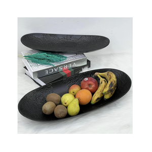 Plateau de service au chocolat en métal enduit de poudre noire Nouveau design le plus vendu avec couvercle en verre pour l'affichage des biscuits, des collations et des gâteaux - Product Image 3