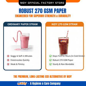 Pajitas de Papel Ecológicas Premium Nidy para Bebidas, Grado Alimenticio y Libres de Plástico. - Product Image 5