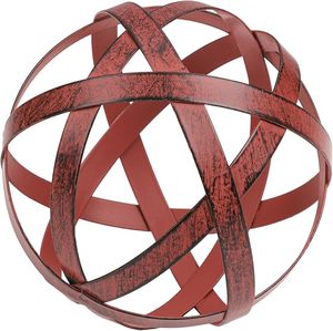 Esfera de Metal creativa moderna pintada a mano bola roja atractiva decoración del hogar para sala de estar dormitorio mesa de oficina centro de mesa - Product Image 1