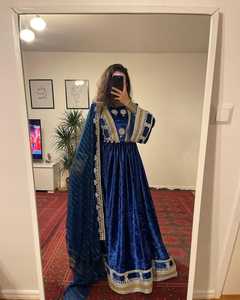 ชุดเดรสพื้นเมืองอัฟกานิสถานสำหรับผู้หญิงมาใหม่ชุดเดรสลูกไม้ปักลายธรรมชาติ - Product Image 5